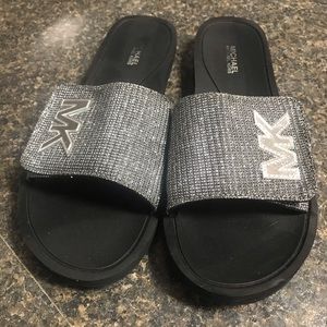 MK slide sandals.